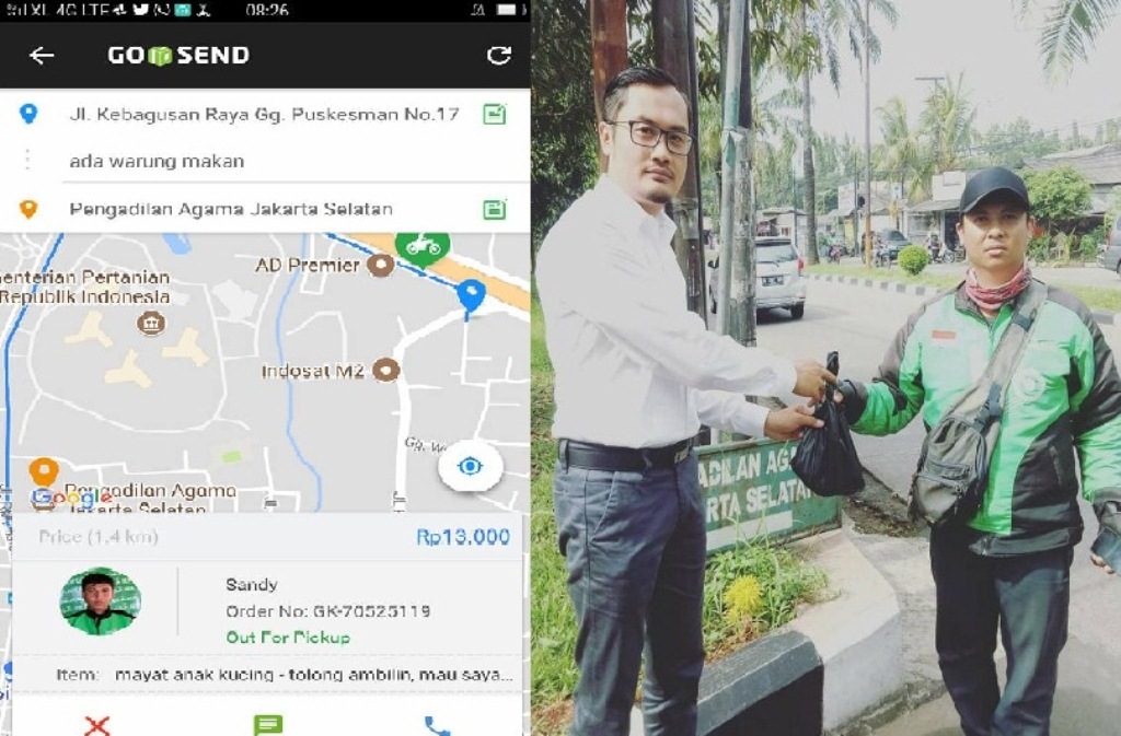 Tindakan Driver Ojol Terima GoSend Antar Mayat Kucing ini Bikin Netizen Kagum Sempat Dikira Order Fiktif