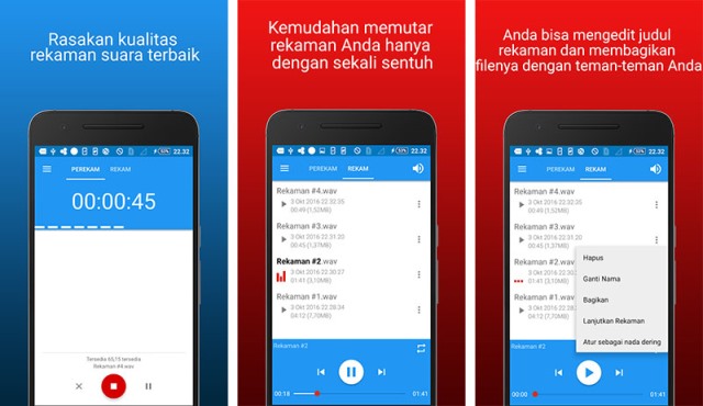 Aplikasi perekam suara Perekam Suara Audiorec