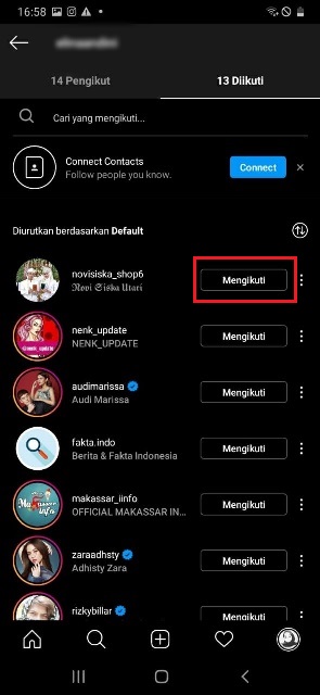 Cara Batal Mengikuti IG