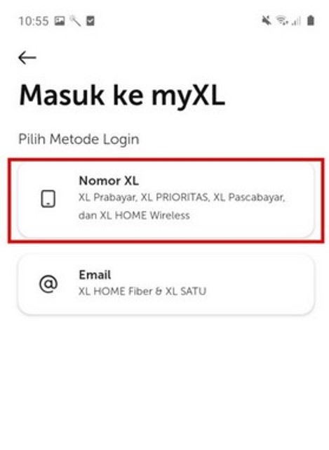 Masuk ke myXL