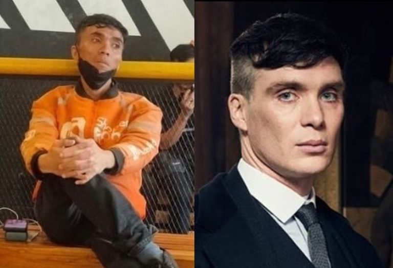 Bikin Publik Heboh Driver Shopee Food ini Wajahnya Mirip Thomas Shelby