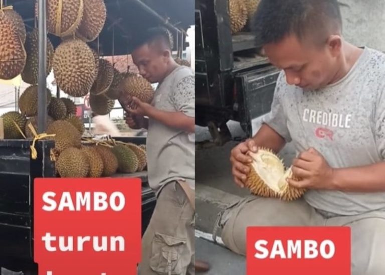 Plek Ketiplek Wajah Abang Penjual Durian ini Disebut Mirip Ferdy Sambo