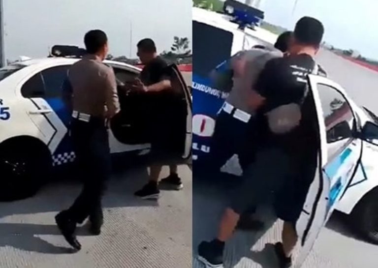 VIRAL Cekcok Pria dan Polisi PJR yang Dituding Pungli Rp 500 Ribu di Tol Gresik