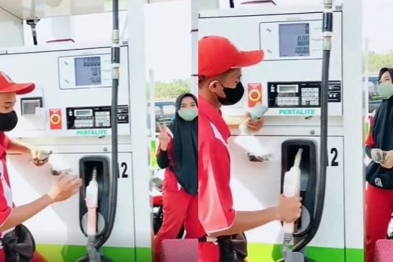 Viral Momen Pengendara Motor Isi Bensin Saat Pergantian Harga BBM yang Resmi Naik