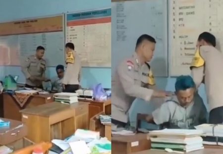 Apes Maling Ketiduran di Sekolah Usai Beraksi Paginya Langsung Dibangunkan Polisi