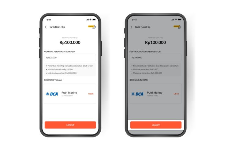 Cara Tarik Koin Flip ke Rekening BCA