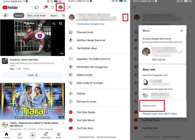 Cara Logout Akun YouTube Di HP Android - Rancah Post