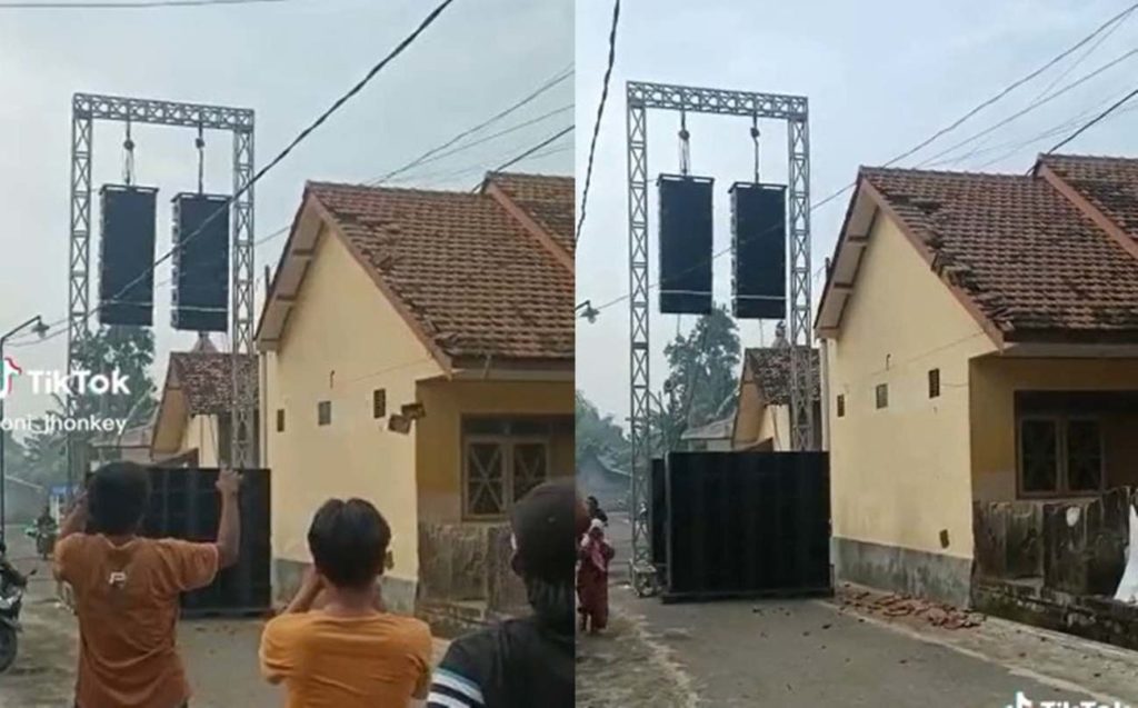 Waduh Suara Sound System Bikin Genteng Rumah Warga Rontok