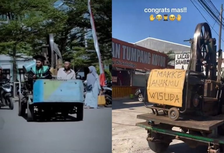 Gokil! Mahasiswa UIN Salatiga Wisuda Naik Diesel, Kisah di Baliknya Bikin Terharu