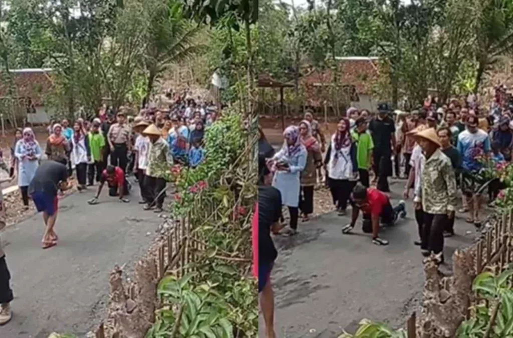 VIRAL Aksi Warga Gunungkidul Merangkak 1 KM Usai Jalan Dusun Akhirnya Diaspal